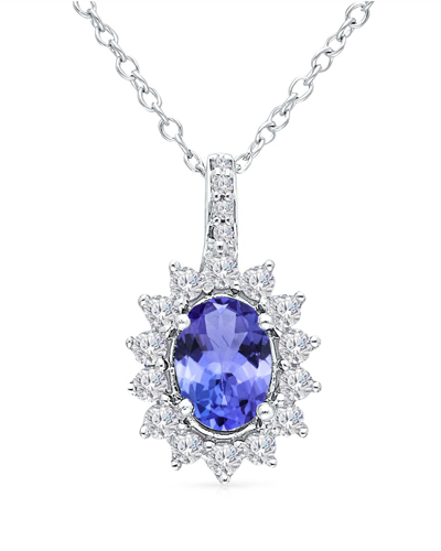 Kallati 14k 1.30 Ct. Tw. Diamond & Tanzanite Pendant Necklace