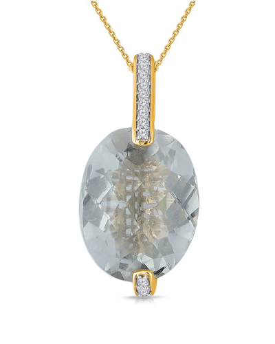Kallati 14k 7.95 Ct. Tw. Diamond & Amethyst Pendant Necklace