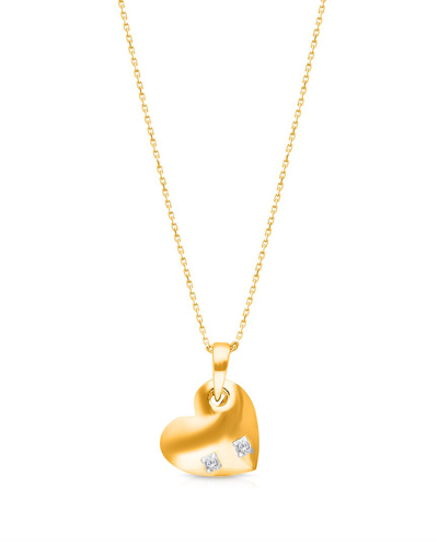 Kallati 14k Diamond Heart Pendant Necklace
