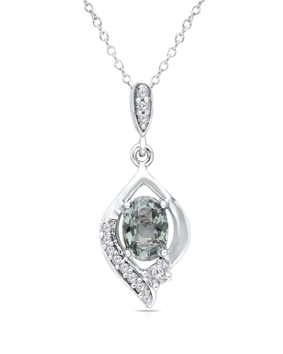 Kallati 14k 0.55 Ct. Tw. Diamond & Alexandrite Pendant Necklace
