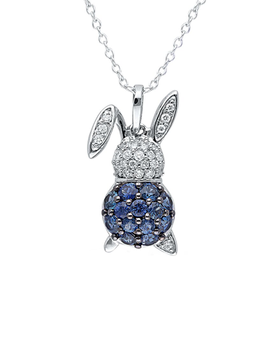 Kallati 14k 0.75 Ct. Tw. Diamond & Blue Sapphire Necklace