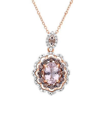 Kallati 14k Rose Gold 1.80 Ct. Tw. Diamond & Morganite Necklace