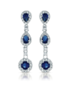 Genevive Silver Cz Drop Earrings