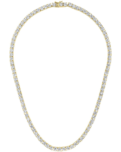 Genevive 14k Over Silver Cz Necklace