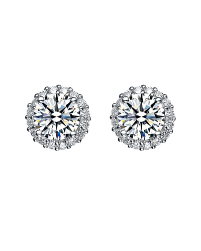 Genevive 14k Over Silver Cz Earrings