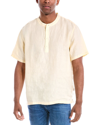 Onia Linen Home Henley Shirt Wool Xl In Yellow