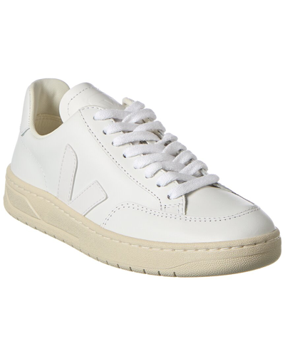 Veja V-12 Leather Sneakers In White