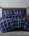 TRULY SOFT TRULY SOFT PRINTED WINDOWPANE NAVY WHITE 3PC COMFORTER SET
