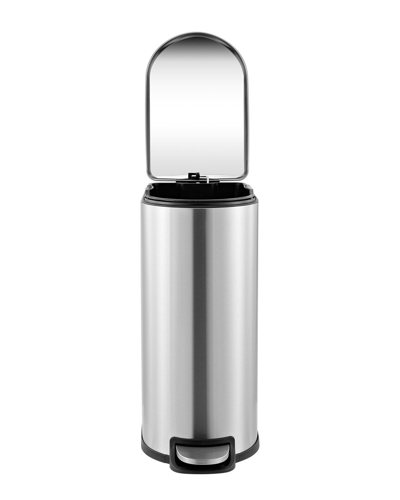 Happimess Chrome Roland Mini 2.6gal Step-open Trash Can In Silver