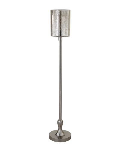 Abraham + Ivy Numit Brushed Nickel Floor Lamp With Mercury Glass Shade In Silver