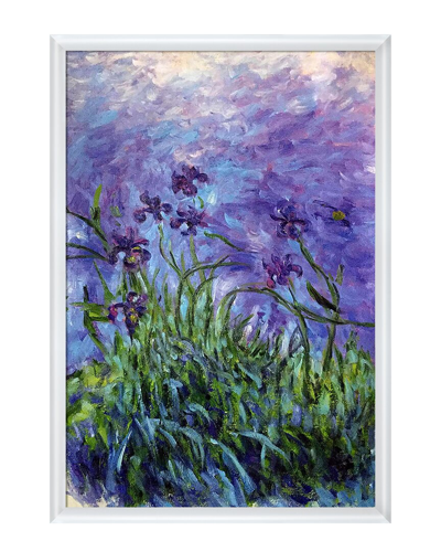 La Pastiche By Overstockart Lilac Irises By Claude Wall Art In No Color