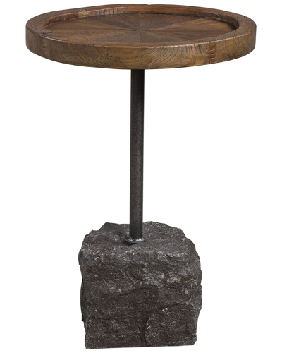 Uttermost Horton Rustic Accent Table In Brown