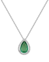 FOREVER CREATIONS USA INC. FOREVER CREATIONS 14K 1.15 CT. TW. DIAMOND & EMERALD PENDANT NECKLACE