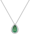 Forever Creations Usa Inc. Forever Creations 14k 1.15 Ct. Tw. Diamond & Emerald Pendant Necklace