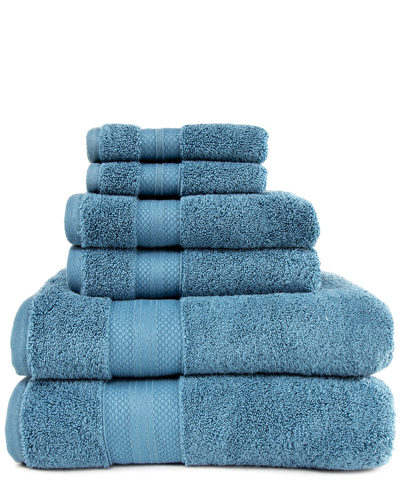 Superior Turkish Highly Absorbent Solid 6pc Ultra-plush Towel Set