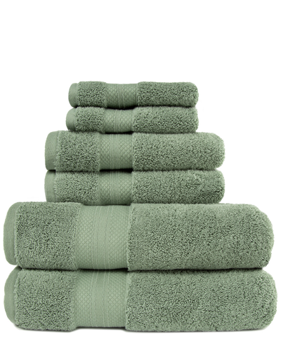 Superior Turkish Highly Absorbent Solid 6pc Ultra-plush Towel Set