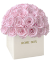 ROSE BOX NYC ROSE BOX NYC CUSTOM CERAMIC SQUARE CLASSIC HALF BALL WITH LIGHT PINK ROSES