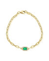 Sabrina Designs 14k 0.64 Ct. Tw. Diamond & Emerald Link Bracelet