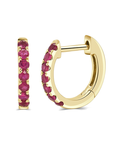 Sabrina Designs 14k 0.29 Ct. Tw. Ruby Huggie Earrings