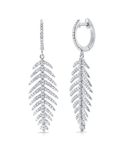 Sabrina Designs 14k 0.61 Ct. Tw. Diamond Feather Earrings