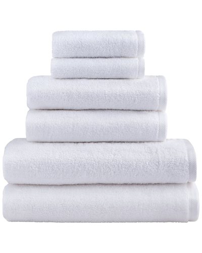 Comfort & Care Ultrasoft Zero Twist 6pc Towel Set In White