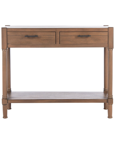 Safavieh Couture Filbert 2 Drawer Console Table In Brown