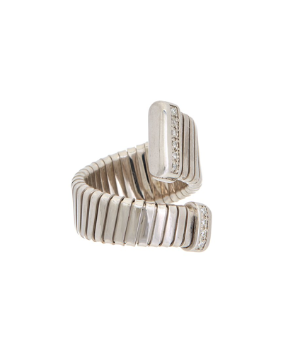 Meshmerise 18k Over Silver 0.10 Ct. Tw. Diamond Ring
