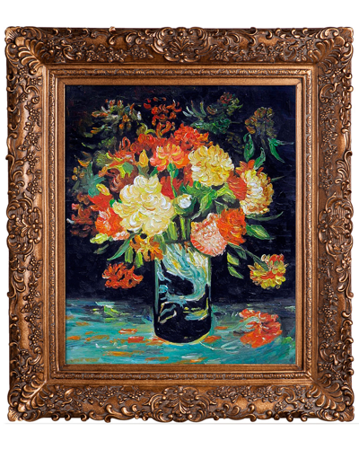Museum Masters Vase With Carnations 1886 Framed Oil Reproduction By Vincent Van Gogh