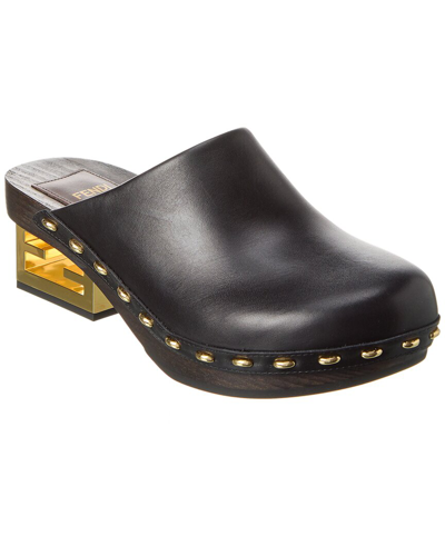 Fendi Baguette Clog In Black