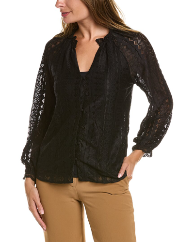 Anna Kay Lace Top In Black