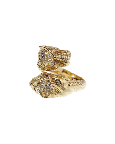 Heritage Gucci Gucci 18k 0.40 Ct. Tw. Diamond Tiger Ring (authentic )