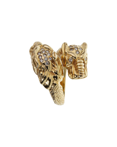 Heritage Gucci Gucci 18k 0.40 Ct. Tw. Diamond Double Ring (authentic )