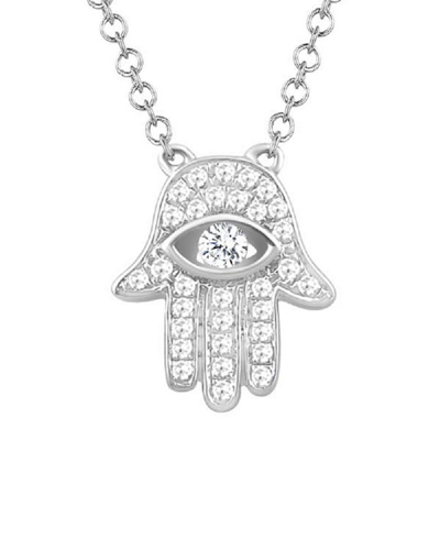 Sabrina Designs 14k 0.11 Ct. Tw. Diamond Hamsa Necklace