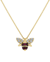 Sabrina Designs 14k 0.88 Ct. Tw. Diamond & Ruby Bumble Bee Pendant Necklace