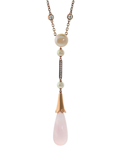 Cartier 18k Rose Gold 17.94 Ct. Tw. Diamond & Pink Quartz Monica Bellucci  Necklace (authentic Pre-o