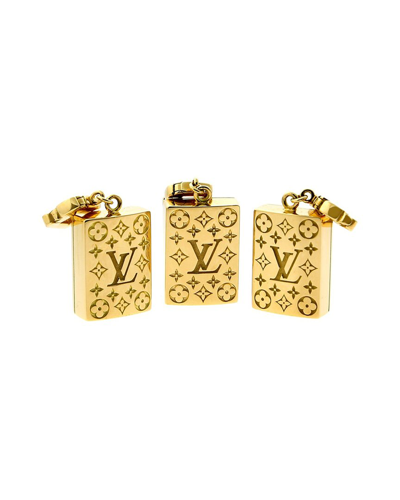Pre-owned Heritage Louis Vuitton Louis Vuitton 18k Diamond Limited Edition Mahjong Tile Pendant Set (authentic  )