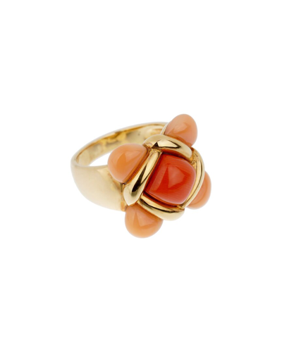 Heritage Van Cleef & Arpels Van Cleef & Arpels 18k Coral Ring (authentic )