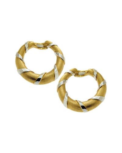 Cartier 18k Two-tone Diamond Clip-on Hoops (authentic )