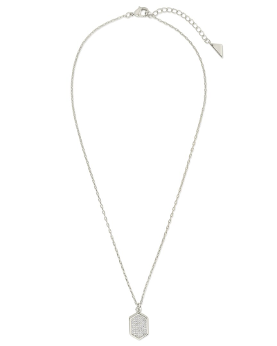 Sterling Forever Cz Verity Pendant Necklace