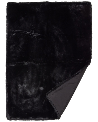 Donna Salyers Fabulous-furs Black Mink Lap Blanket With $20 Credit