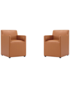 MANHATTAN COMFORT MANHATTAN COMFORT SET OF 2 ANNA SQUARE DINING ARMCHAIRS