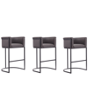 Manhattan Comfort Set Of 3 Cosmopolitan Bar Stools