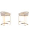 Manhattan Comfort Set Of 2 Louvre Bar Stools