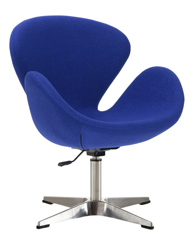 Manhattan Comfort Raspberry Accent Chair In Blue