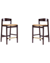Manhattan Comfort Set Of 2 Klismos Counter Stools
