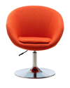 Manhattan Comfort Hopper Swivel Adjustable Height Chair In Orange An
