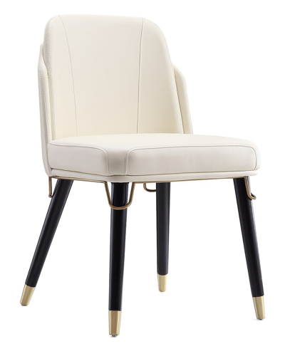 Manhattan Comfort Estelle Dining Chair In Cream,black