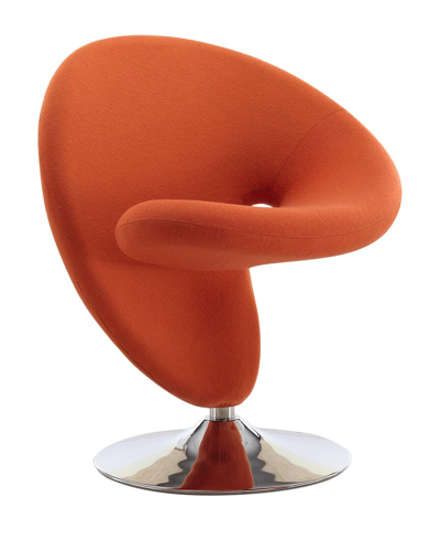 Manhattan Comfort Curl Accent Chair In Orange