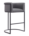Manhattan Comfort Cosmopolitan Barstool In Grey And Black