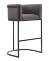 Manhattan Comfort Cosmopolitan Barstool In Pebble And Black